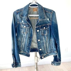 A&E Distressed Jean Jacket - XS - Blue